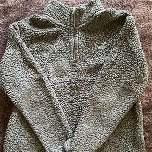 Pink Victoria Secret Woman’s Fuzzy Half Zip Fleece